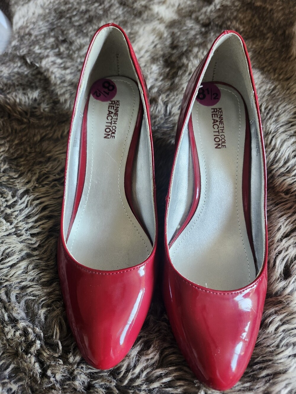 Kenneth Cole Reaction Red Patent Pointed Toe Pumps- Brand New- Size 8.5
